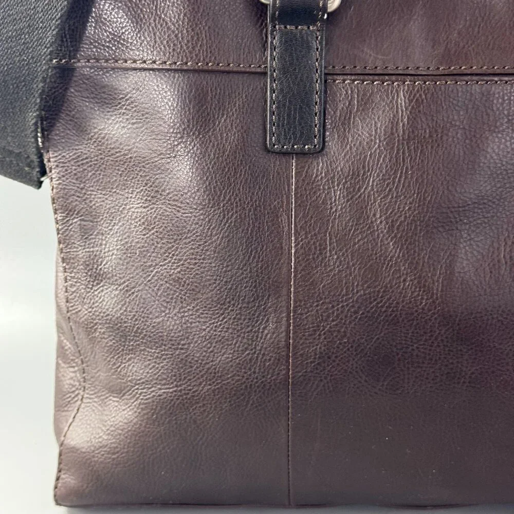 NWOT Fossil Mercer Brown Leather Work Bag